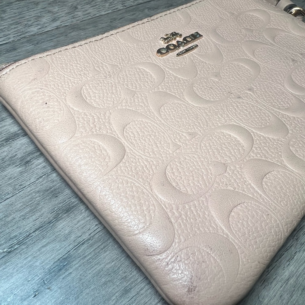 Coach Embossed Signature Wristlet - Picture 3 of 9